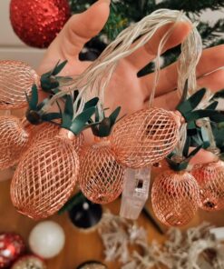 Piñas luz calida cobre