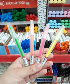 Resaltador Fino Transparente x6 - ROSA