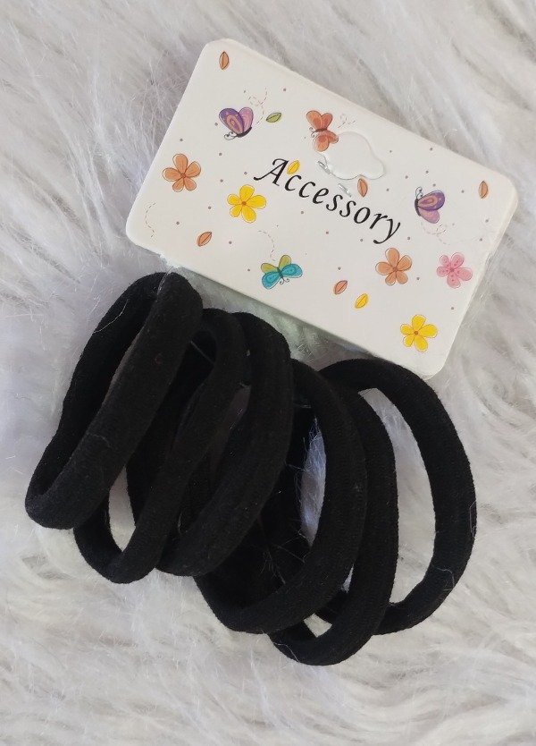 Set Colitas De Pelo Negras