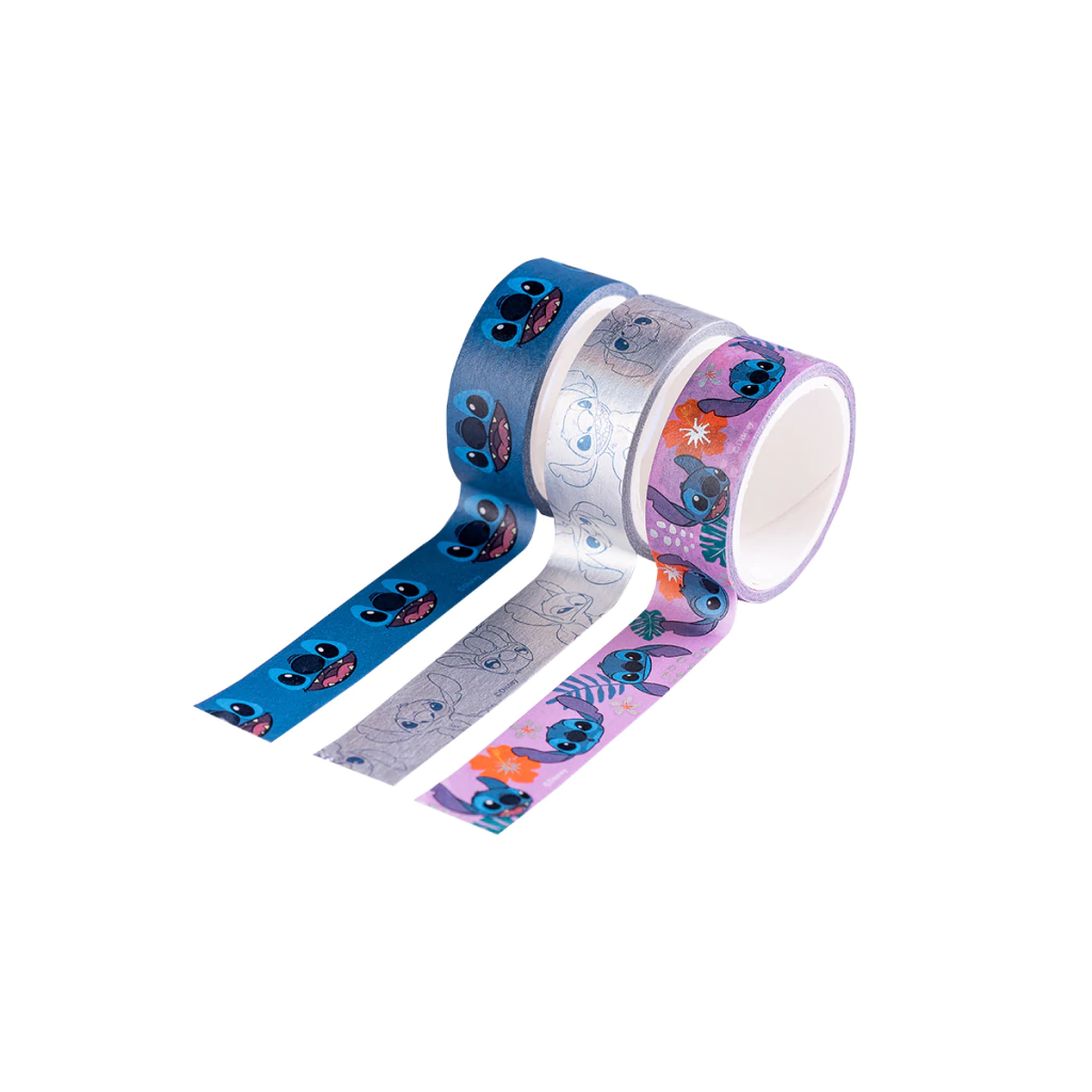 Cinta Washi Tape Stitch x3 - Mooving - Imagen 2