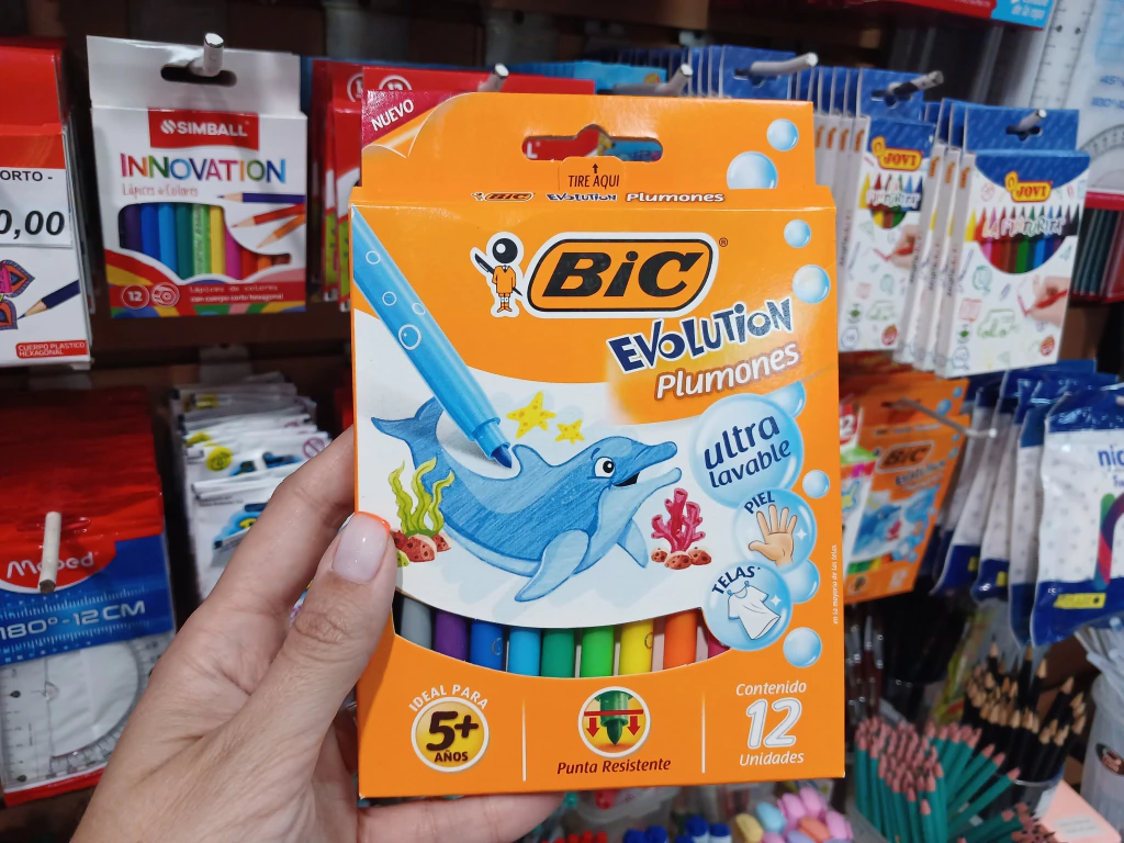 Marcador/Fibras Bic Evoluction x12