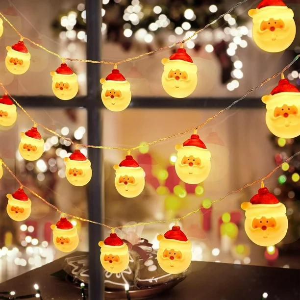 Luz Led Navidad 10 luces Papa Noel