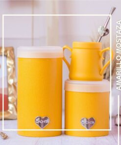 Set de Tarros Premium con Mate - CACHITA Amarillo