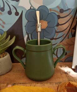 Mate assa otoñal con bombilla aluminio