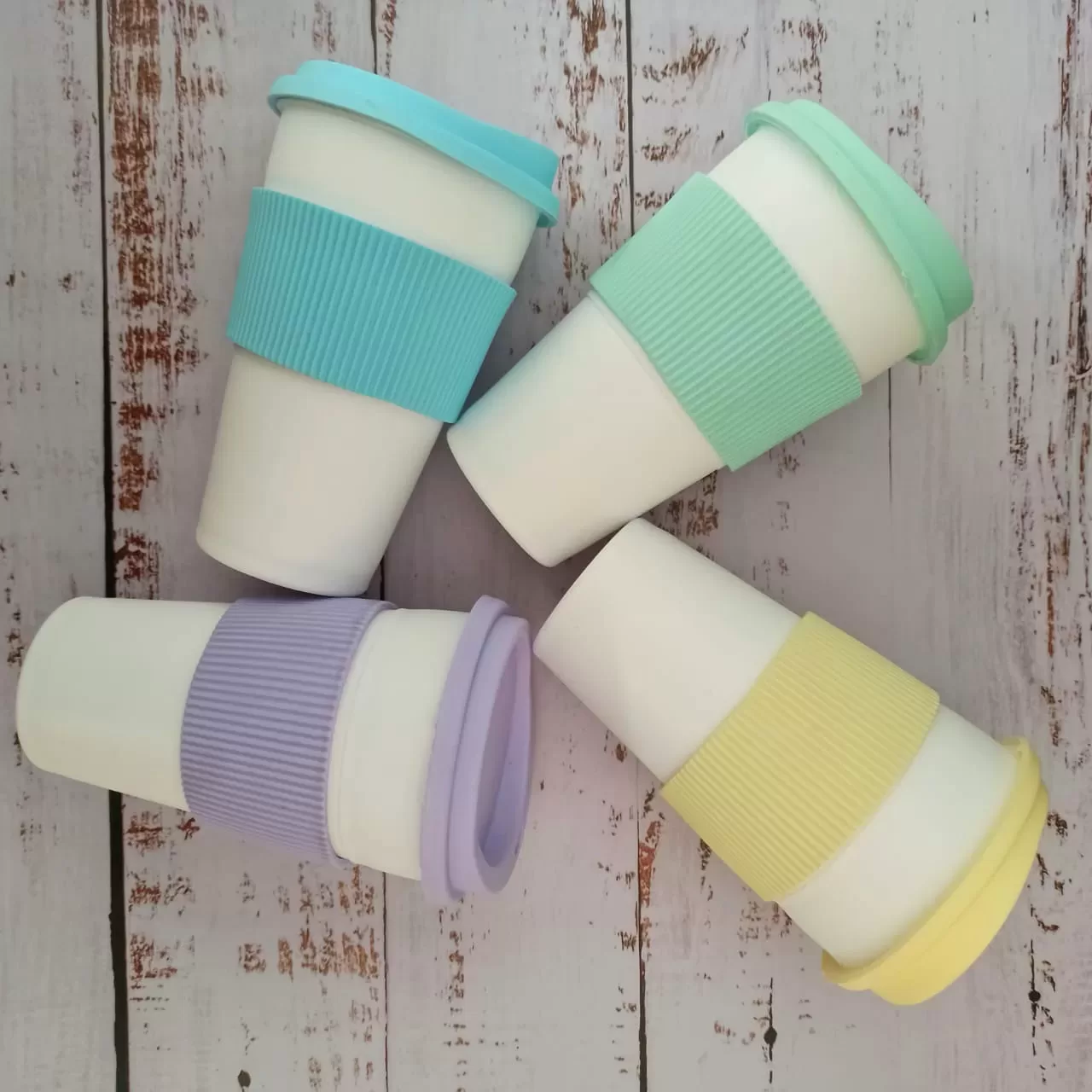 Vaso Starbucks c/faja y tapa Pastel