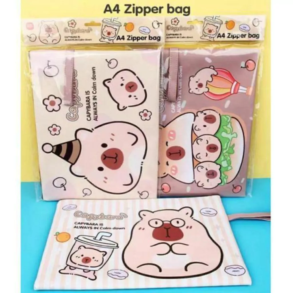 Bolsa Zipper Capybara A4