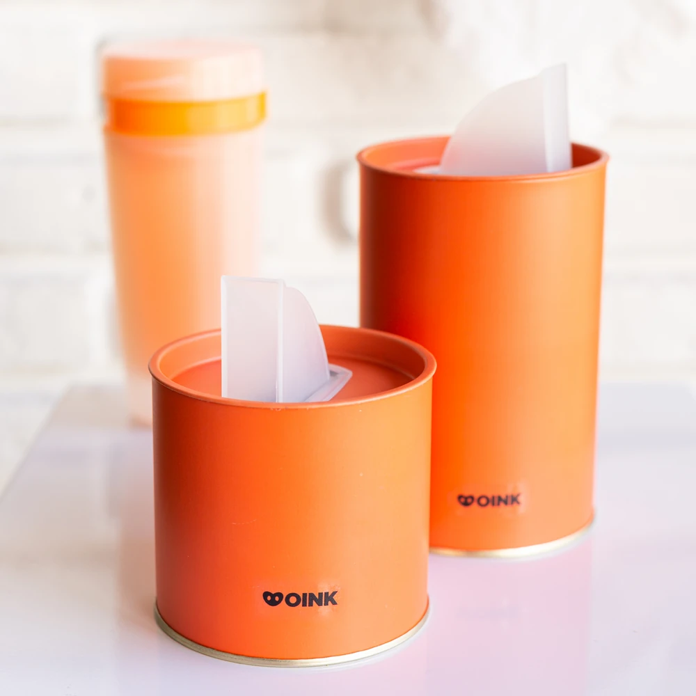 Set Latas Tamborcito Oink - Naranja