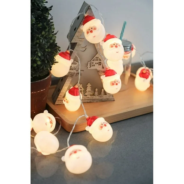 Luz Led Navidad 10 luces Papa Noel - Imagen 2