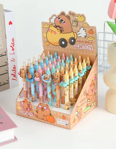 Lapicera retractil Capybara x2 - Imagen 2