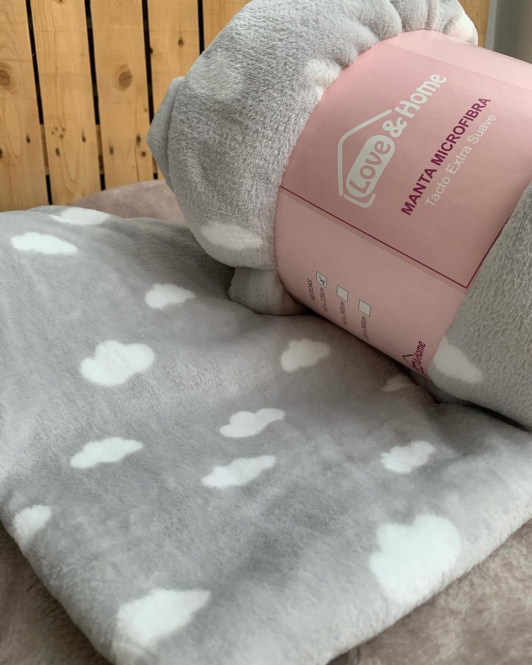 Frazada Lisa/Estampada - Love & Home 160 X220 - Imagen 6