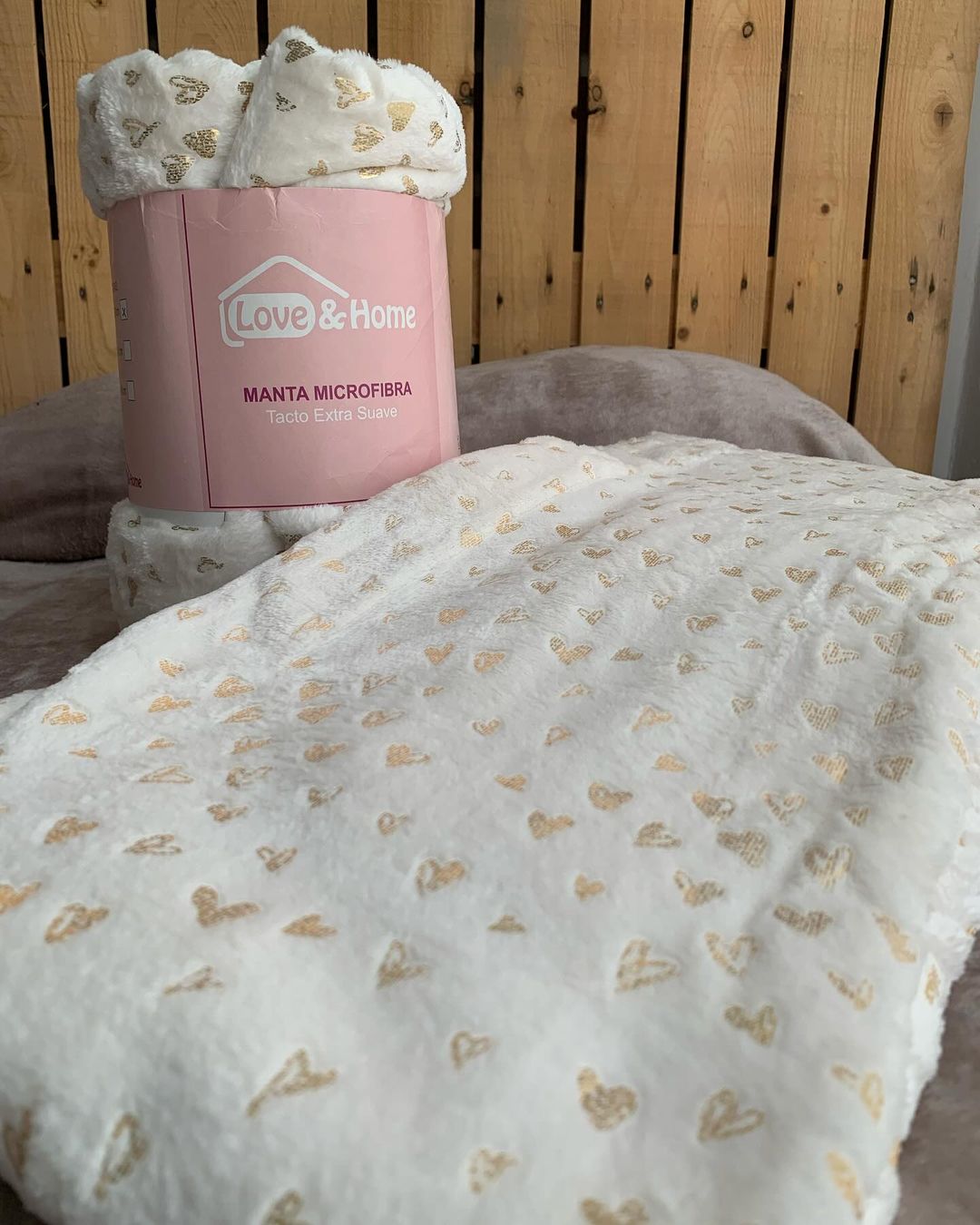Frazada Lisa/Estampada - Love & Home 160 X220 - Imagen 3