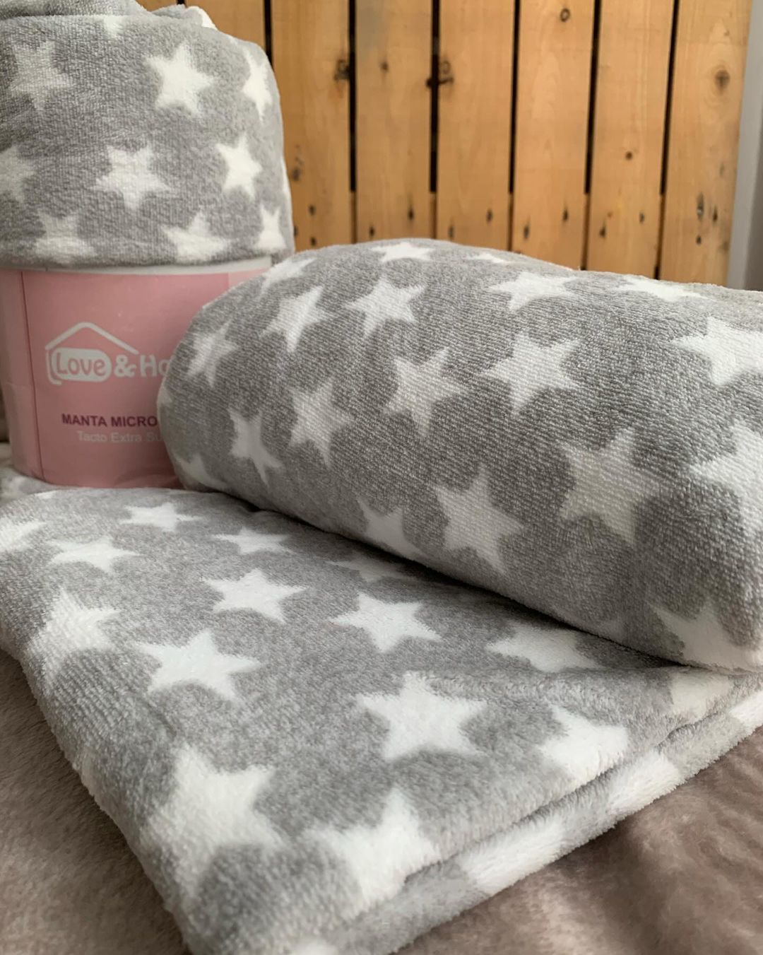 Frazada Lisa/Estampada - Love & Home 160 X220 - Imagen 2