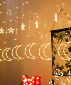 Luces Cortina - Estrella y Luna