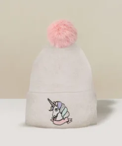 Alternative view of Gorro Unicornio con pompo