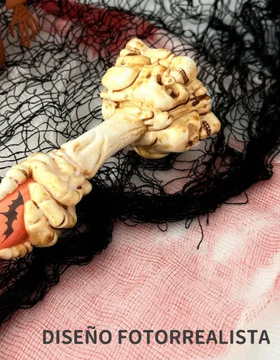 Adorno de Halloween - Vela Mano de Esqueleto - Imagen 4