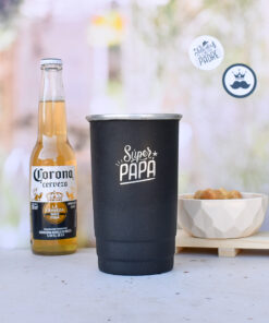 Vaso Aluminio Grabado - Super Papa
