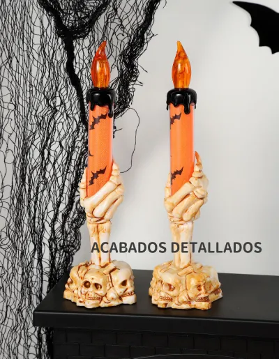 Adorno de Halloween - Vela Mano de Esqueleto - Imagen 3