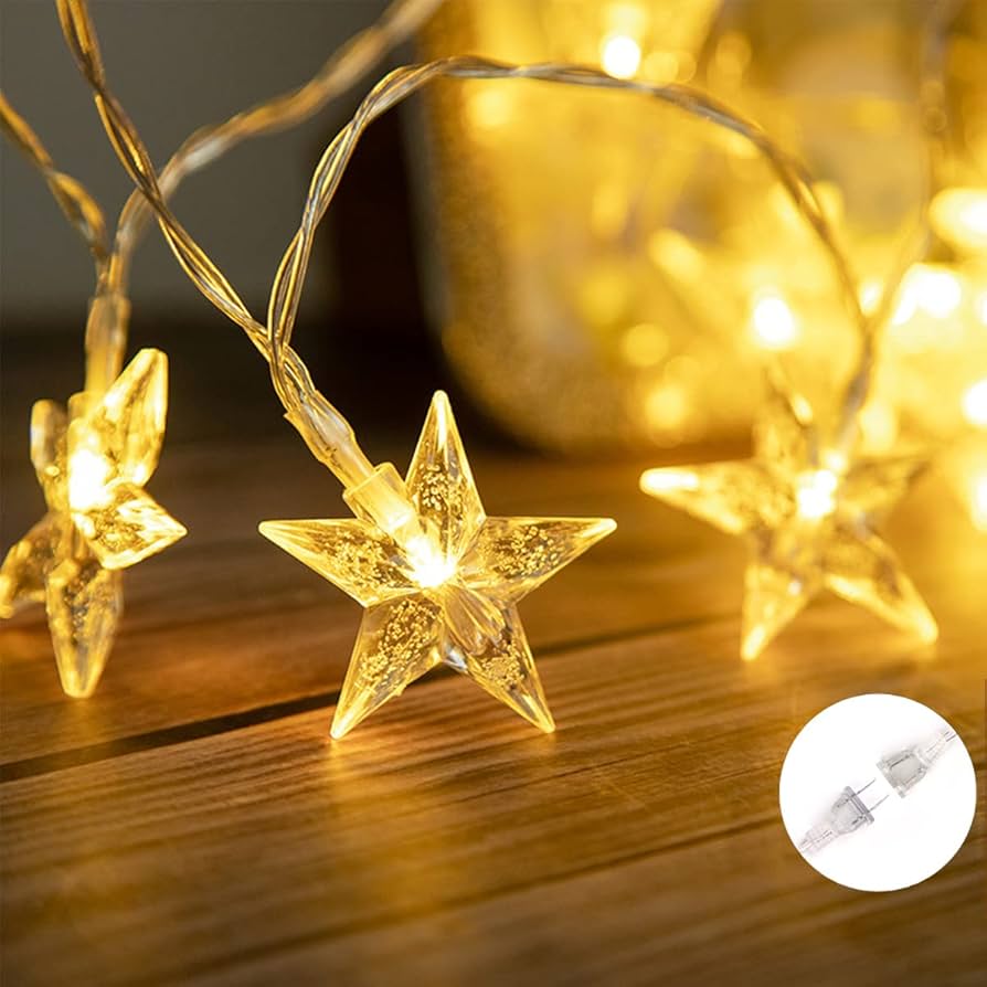 Luz Led Navidad 28 luces Estrella calida - Imagen 2