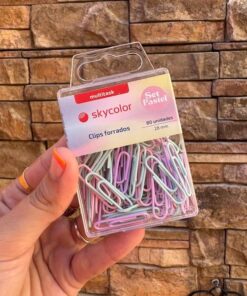 Broches Clips Estuche x80 - Skycolor
