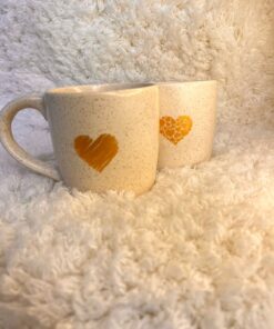 Taza Jaspeada Chico - Corazon Dorado