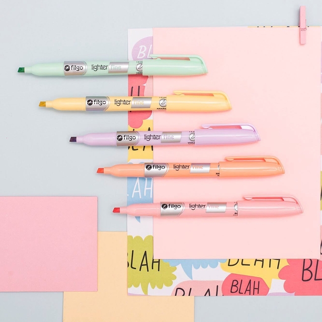 Resaltador Fino Pastel x 4 - FILGO - Imagen 2