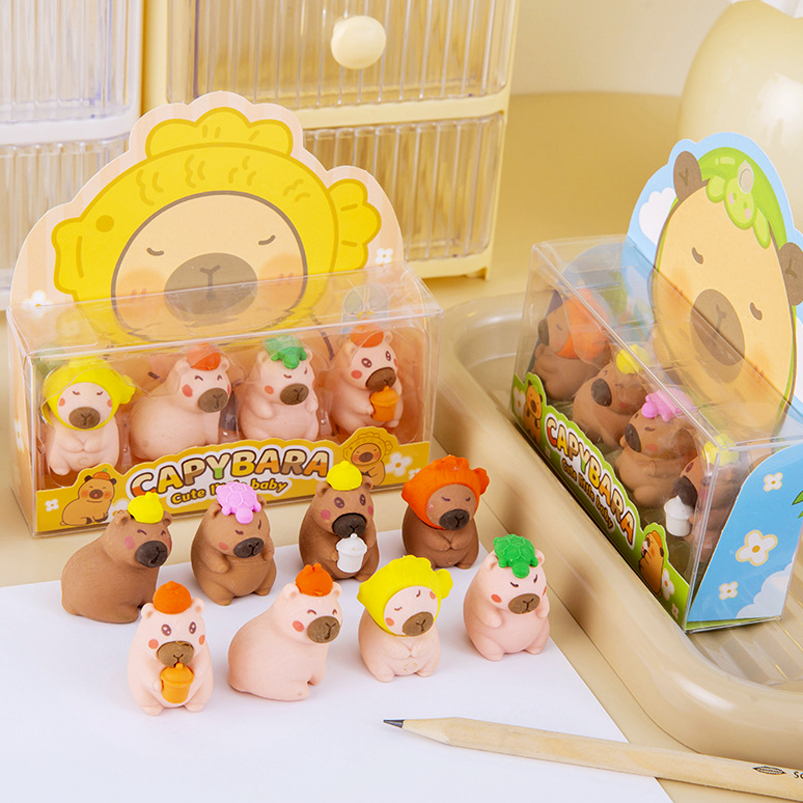 Blister Goma de Borrar x4 - Capybara