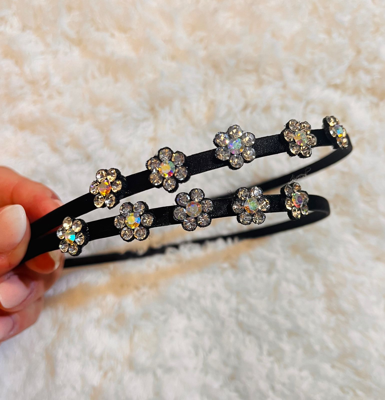 Vincha Florcita Strass x2