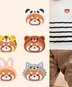 Parche Autoadhesivo Bordado de Tela - Oso