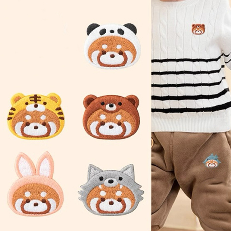 Parche Autoadhesivo Bordado de Tela - Oso