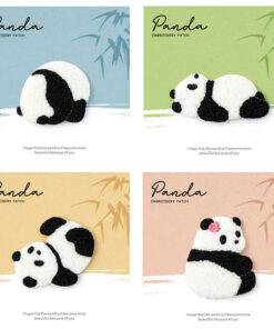 Parche Autoadhesivo Bordado de Tela - Panda