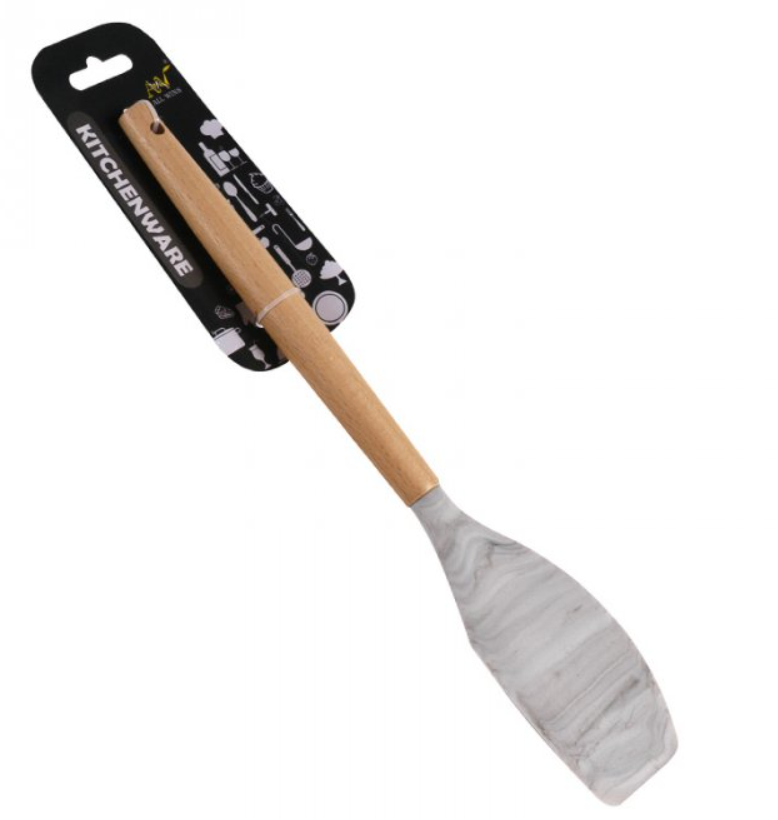 Cuchara Plana- Silicona y madera