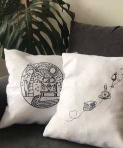 Alternative view of Funda Almohadon Sublimadas - ByN