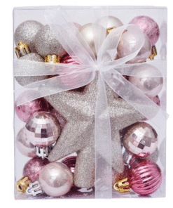 Set Navideño - Rosa Glitter