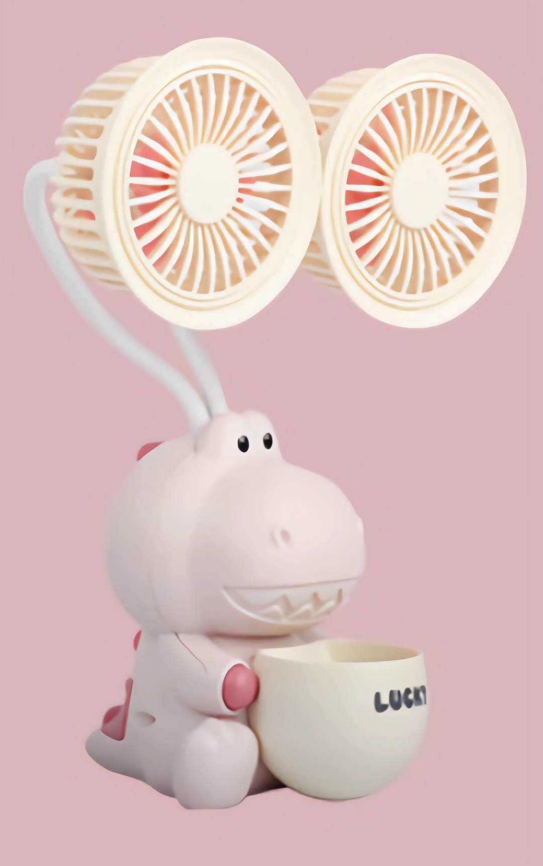 Sacapuntas + Ventilador Dúo + Portalápices - Dinosaur - Imagen 2