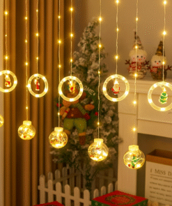 Luces Led XL con Bolitas Navideñas