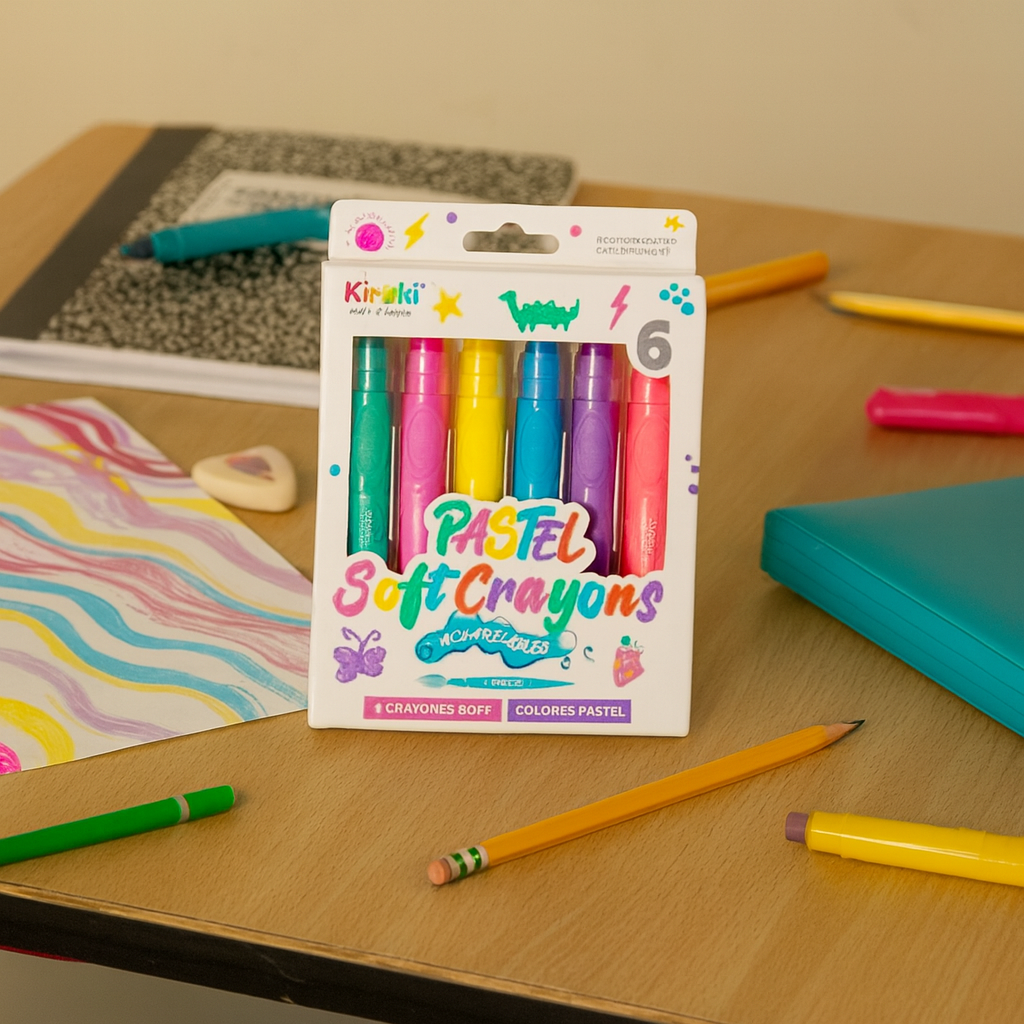 Crayon Kiruki Acuarelables x6 Pastel