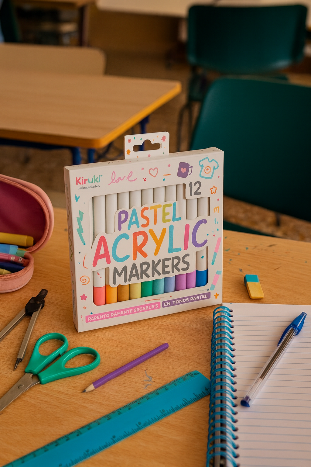 Marcador Kiruki Acrilicos x12 - Pastel