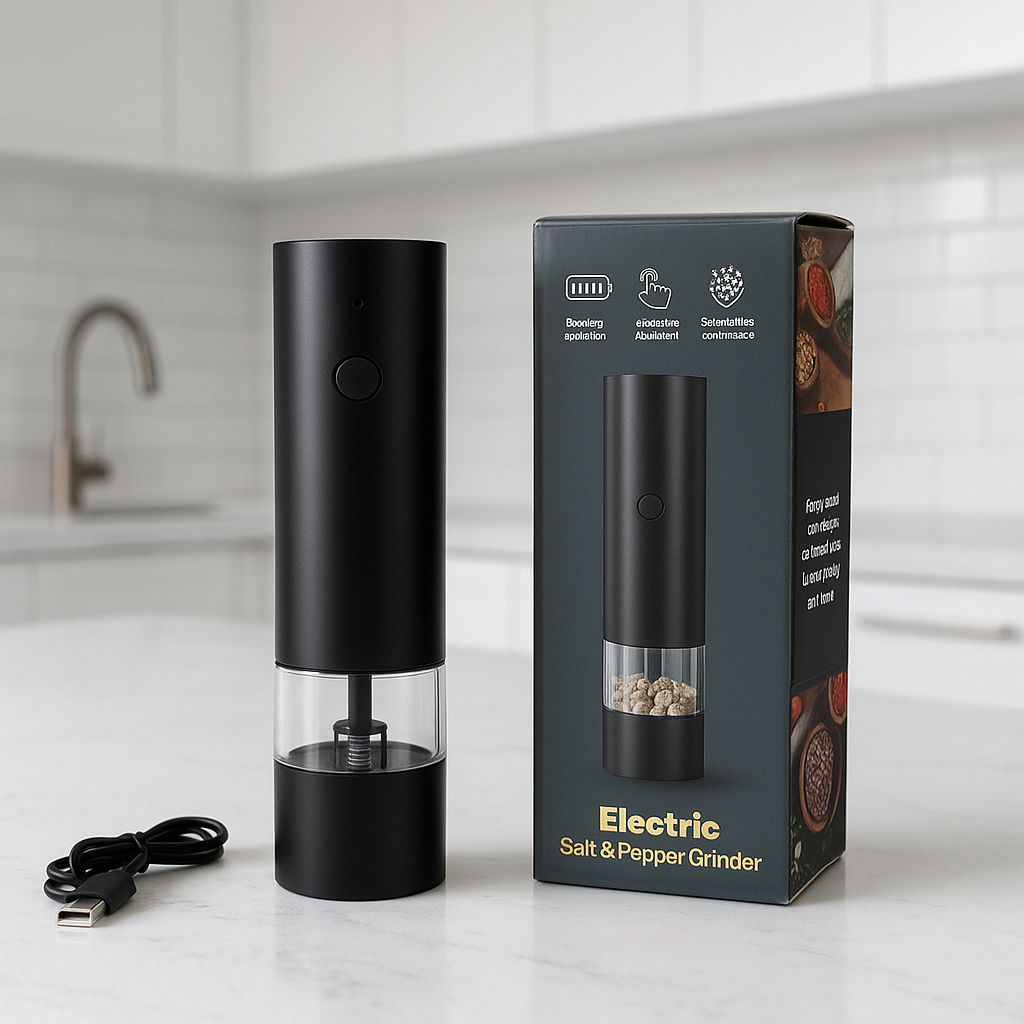 Molinillo de Pimienta Eléctrico Recargable 1 Molinillo de Pimienta Eléctrico Recargable