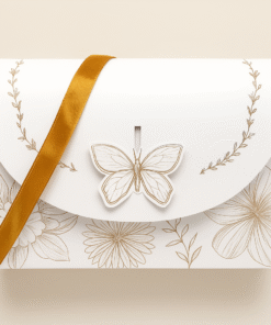 Cartera con Cinta Dorada