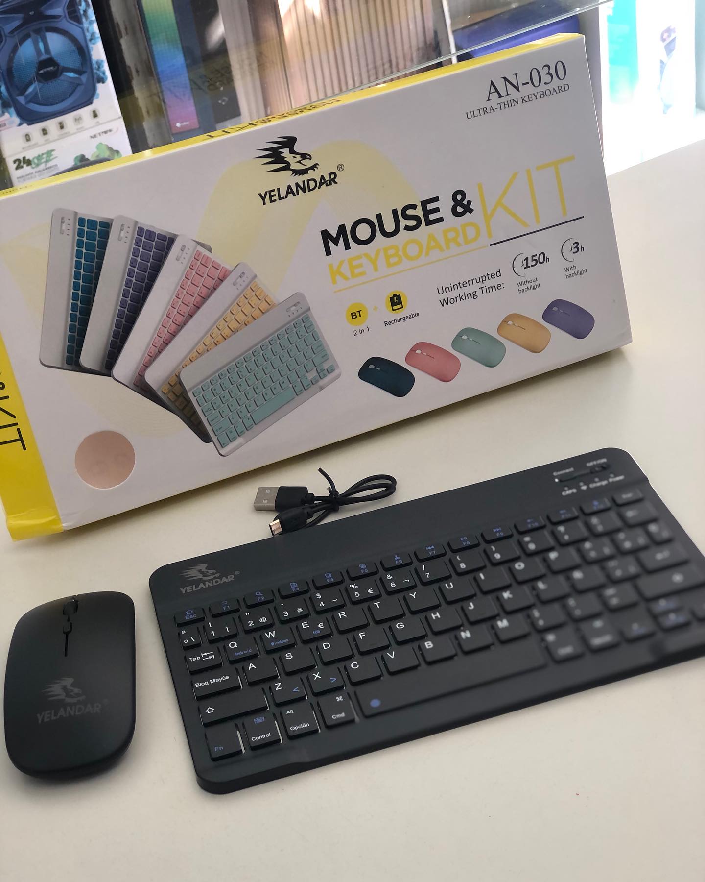kit Teclado + mouse color pastel