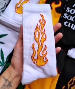 Medias 3/4 - Fire (Blanca)