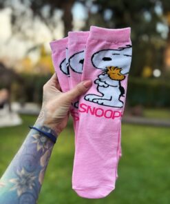 Medias 3/4  - Snoopy Rosa