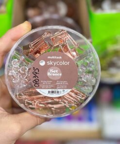 Set Circular Bronce Broches binder + Broches clips - Skycolor