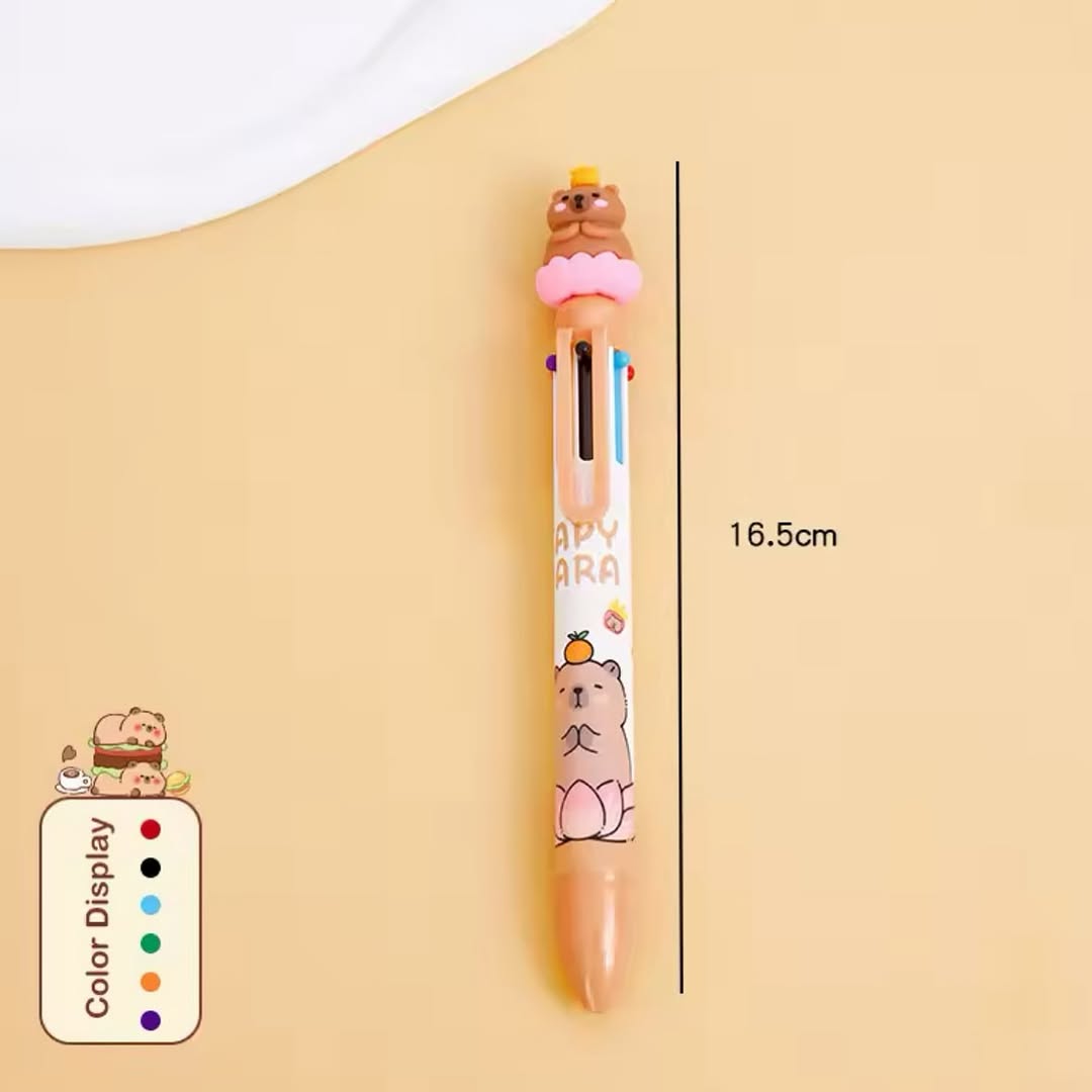 Lapicera 6 colores - Capybara - Imagen 2