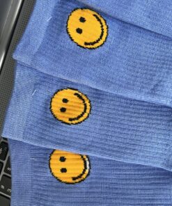 Medias 3/4  - smile índigo