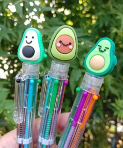 Lapiceras Transparente 6 Colores x3 - Palta