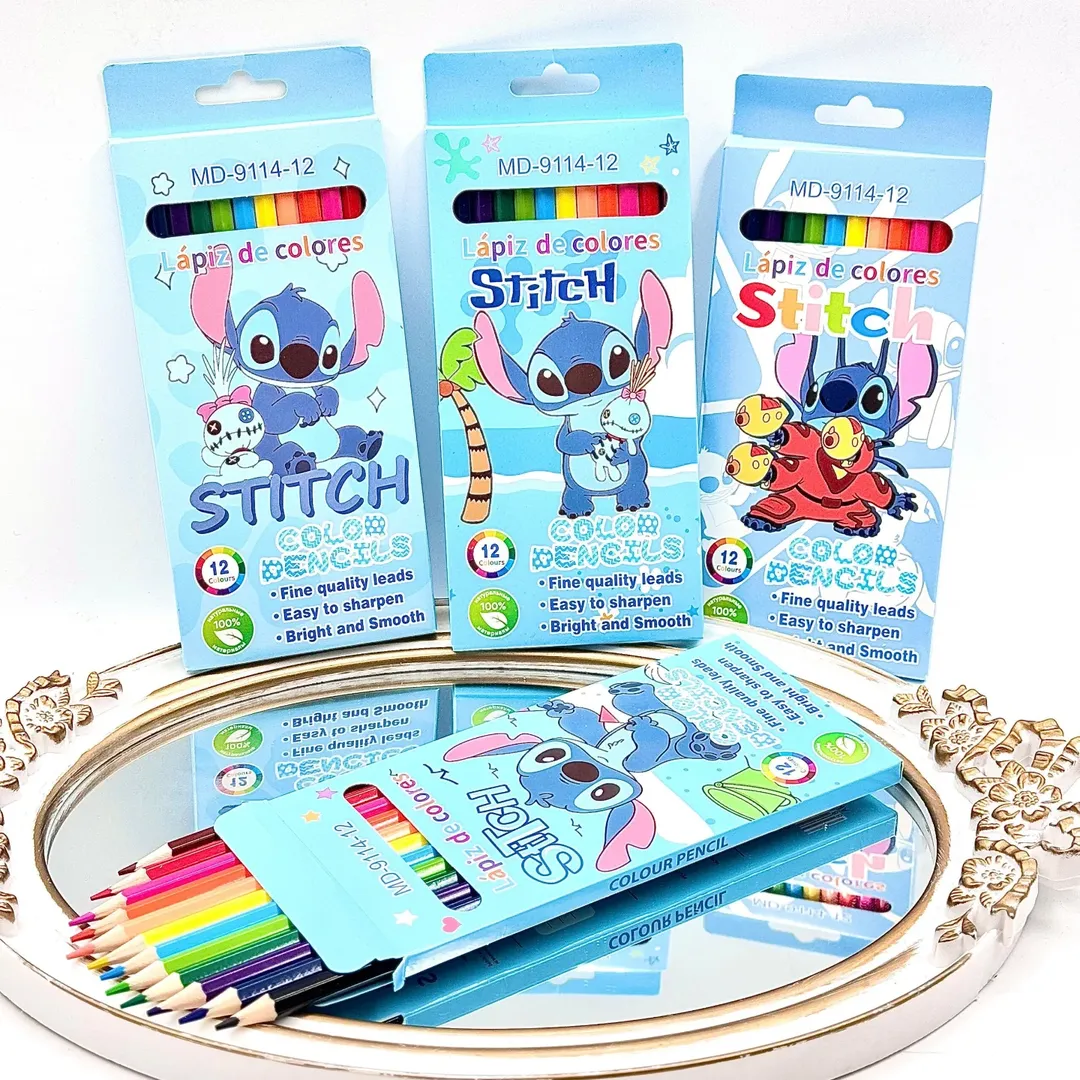Lapices de colores Stitch x12