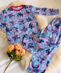 Pijama Polar Soft - Stitch (celeste)