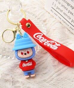Alternative view of Llavero Importado 3D Labubu Coca-Cola