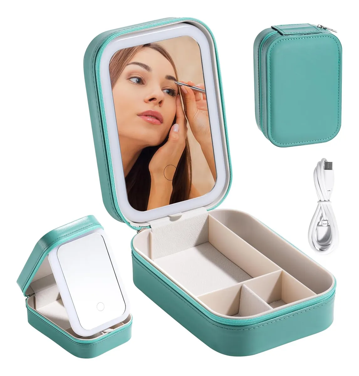 Estuche de Maquillaje + Espejo con luz - Imagen 2